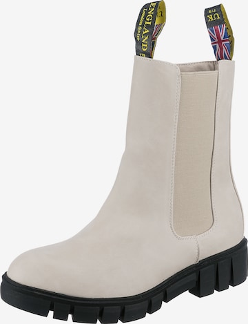 Lynfield Chelsea Boots in White: front