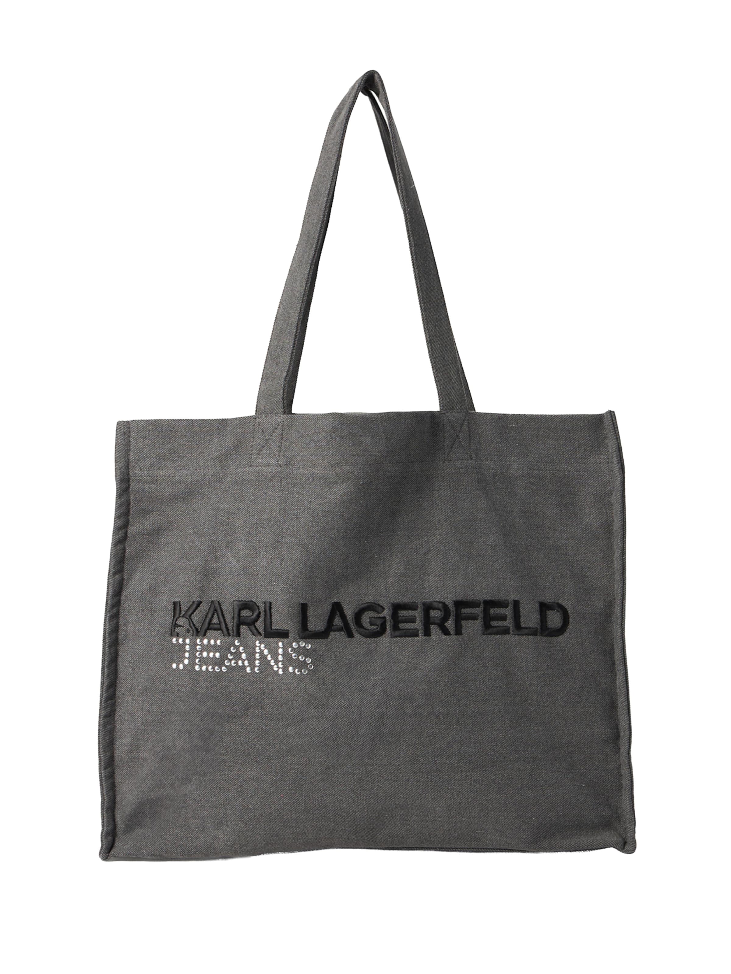 KARL LAGERFELD JEANS Nákupní taška – černá: přední strana