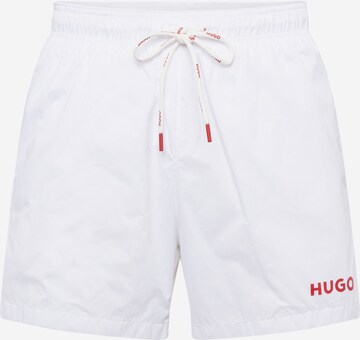 HUGO Swimming shorts 'HAITI' in White: front