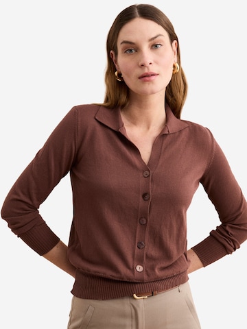 Il Lanificio Knit cardigan in Brown: front
