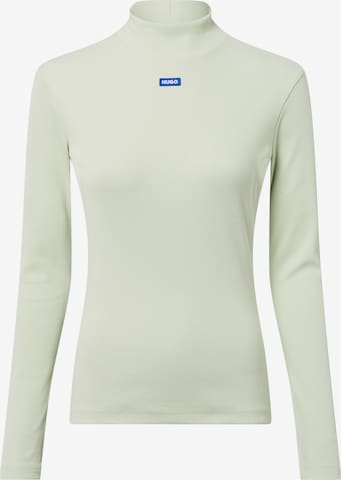 HUGO Langarmshirt in Grün: Vorderseite
