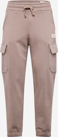 ALPHA INDUSTRIESTapered Sportske hlače - smeđa boja: prednji dio