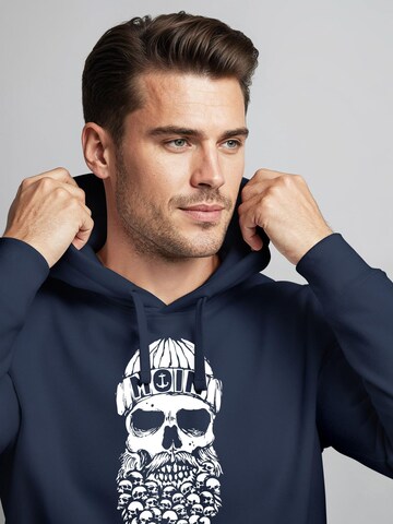 Neverless Sweatshirt 'Moin Skull'‌‌‌‌‌‌‌ in Blau