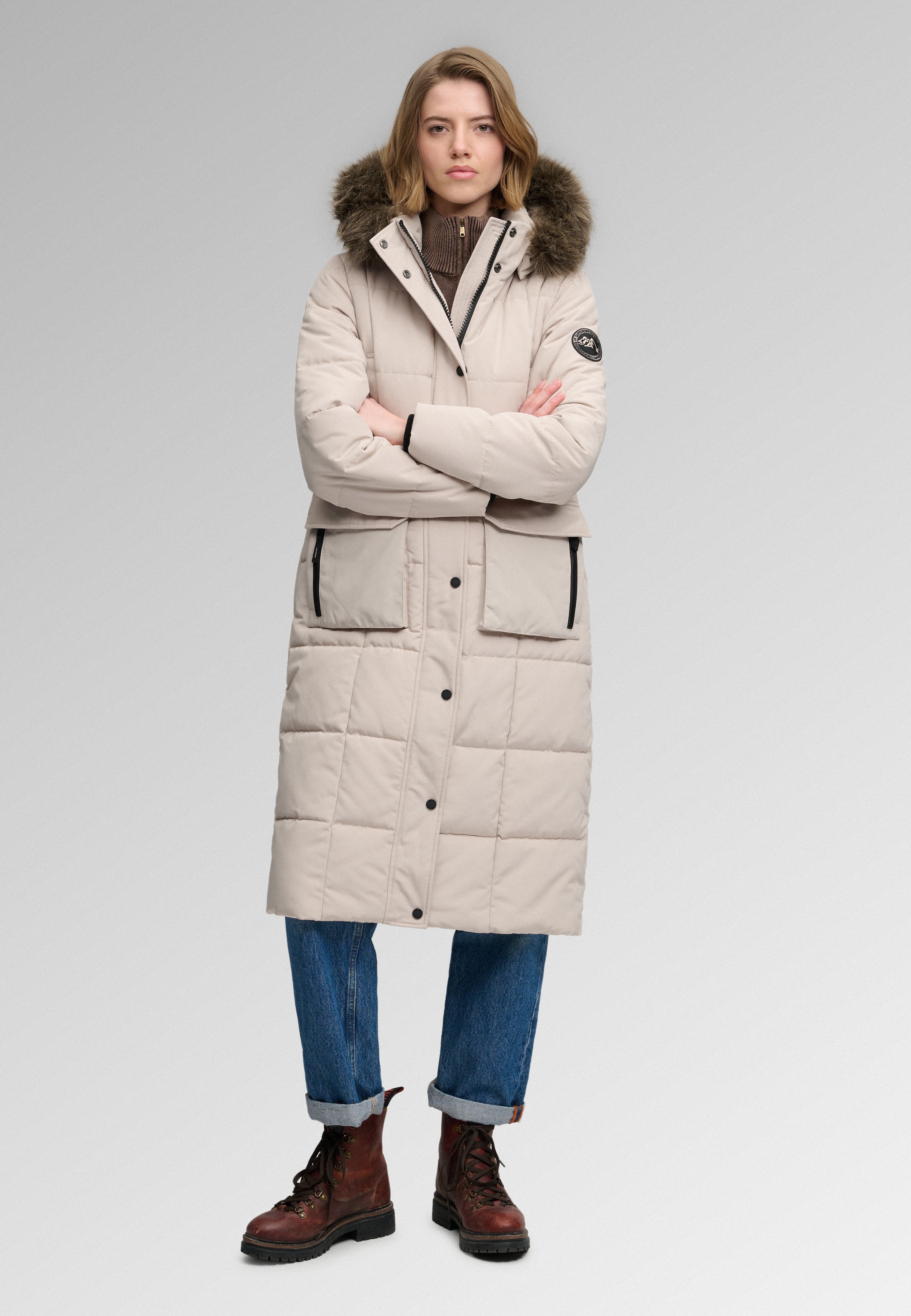 Superdry & Co Wintermantel 'Everest' in Beige