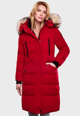 MARIKOO Χειμερινό παλτό 'Schneesternchen' σε κόκκινο: μπροστά