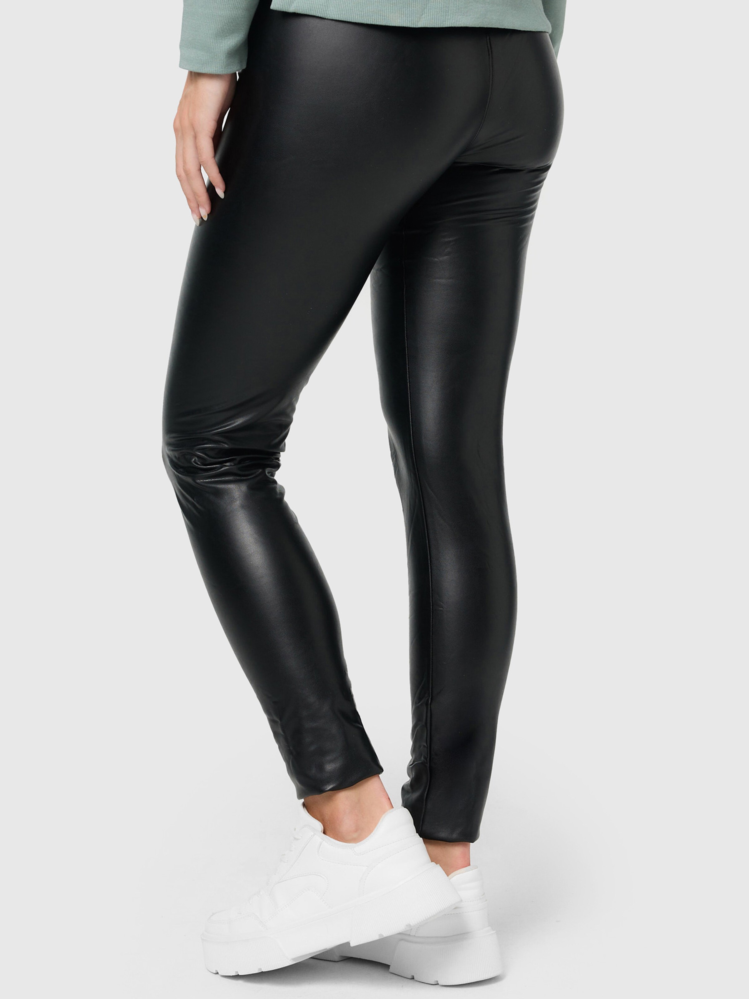 Nur Die Regular Leggings ' Leder-Optik ' in Black