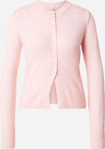 Cardigan 'ONLELLA' ONLY en rose : devant