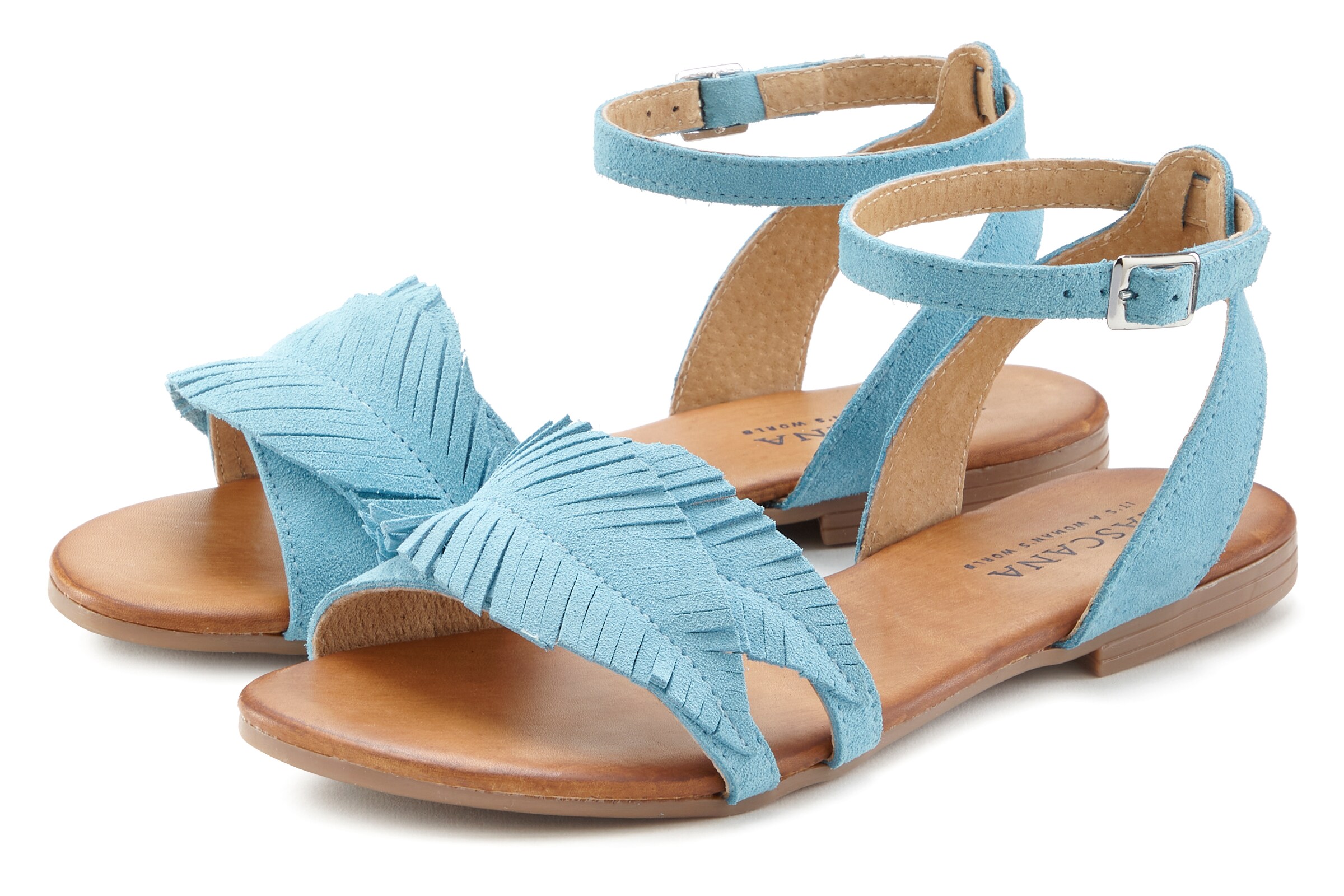 LASCANA - Sandálias com tiras em azul