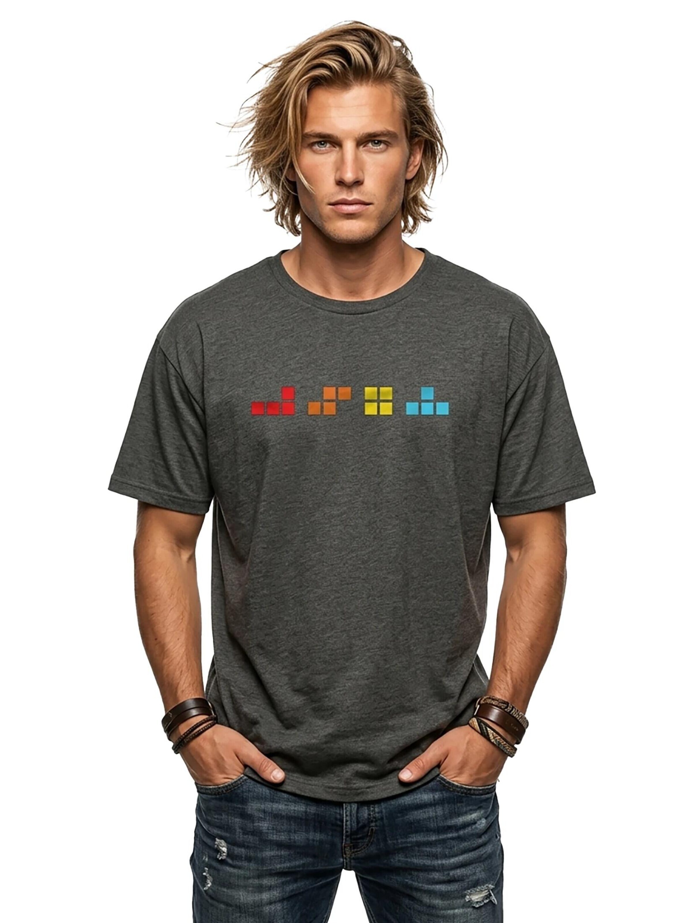 MAKAYA Shirt 'T-Elements' in Grey