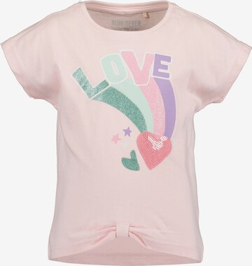 T-Shirt BLUE SEVEN en rose : devant