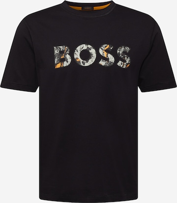 BOSS Orange - Camiseta 'Teetrury' en negro: frente