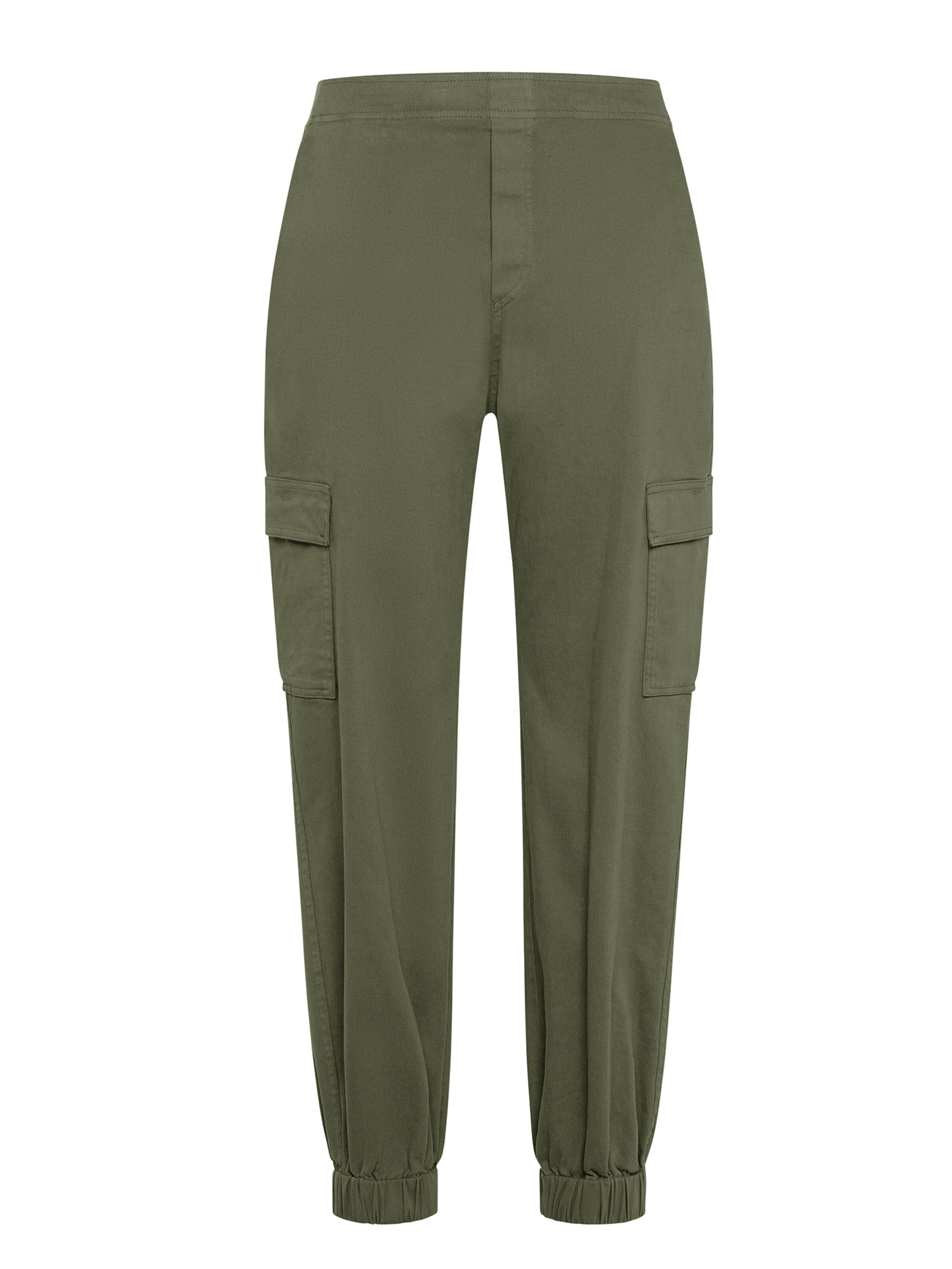 DEHA Slim fit Trousers in Green: front
