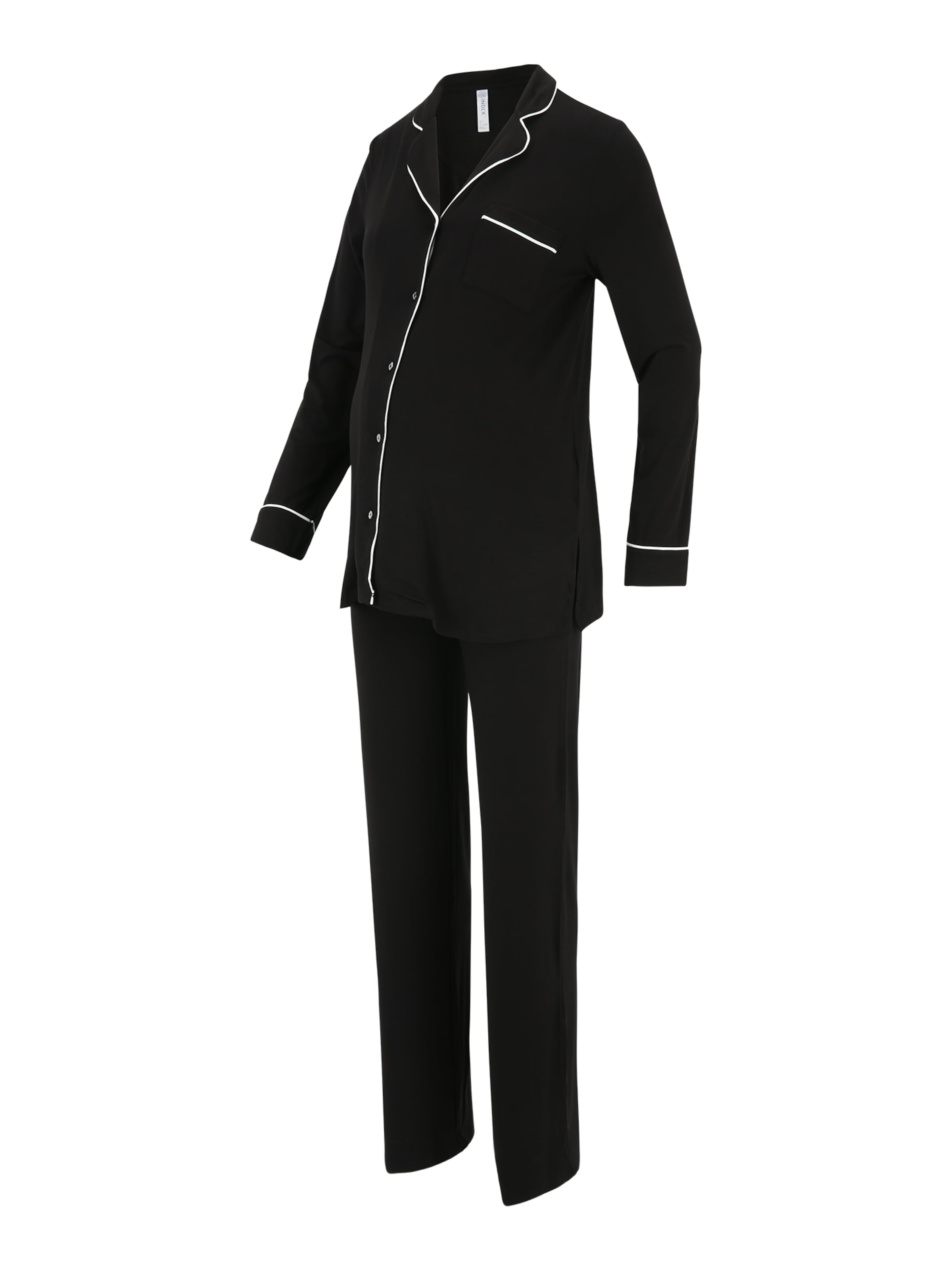 Lindex Maternity Pyžamo – černá: přední strana