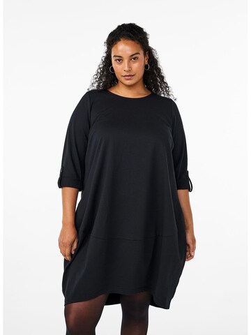 Zizzi Kleid 'EANITA' in Schwarz: Vorderseite
