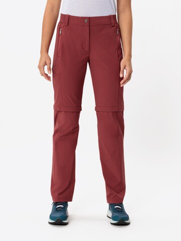 VAUDE Regular Outdoor trousers 'Farley' in Red: front