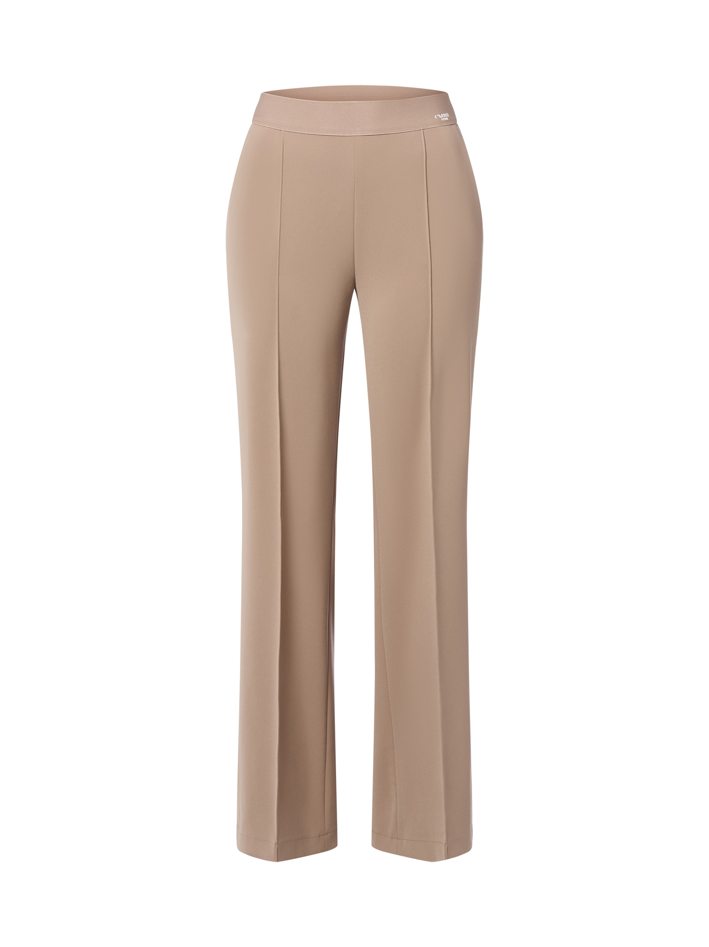 Cambio Wide leg Trousers with creases 'Ava' in Beige: front
