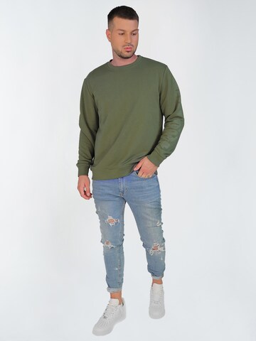 TOP GUN Sweatshirt ' TG22008 ' in Green