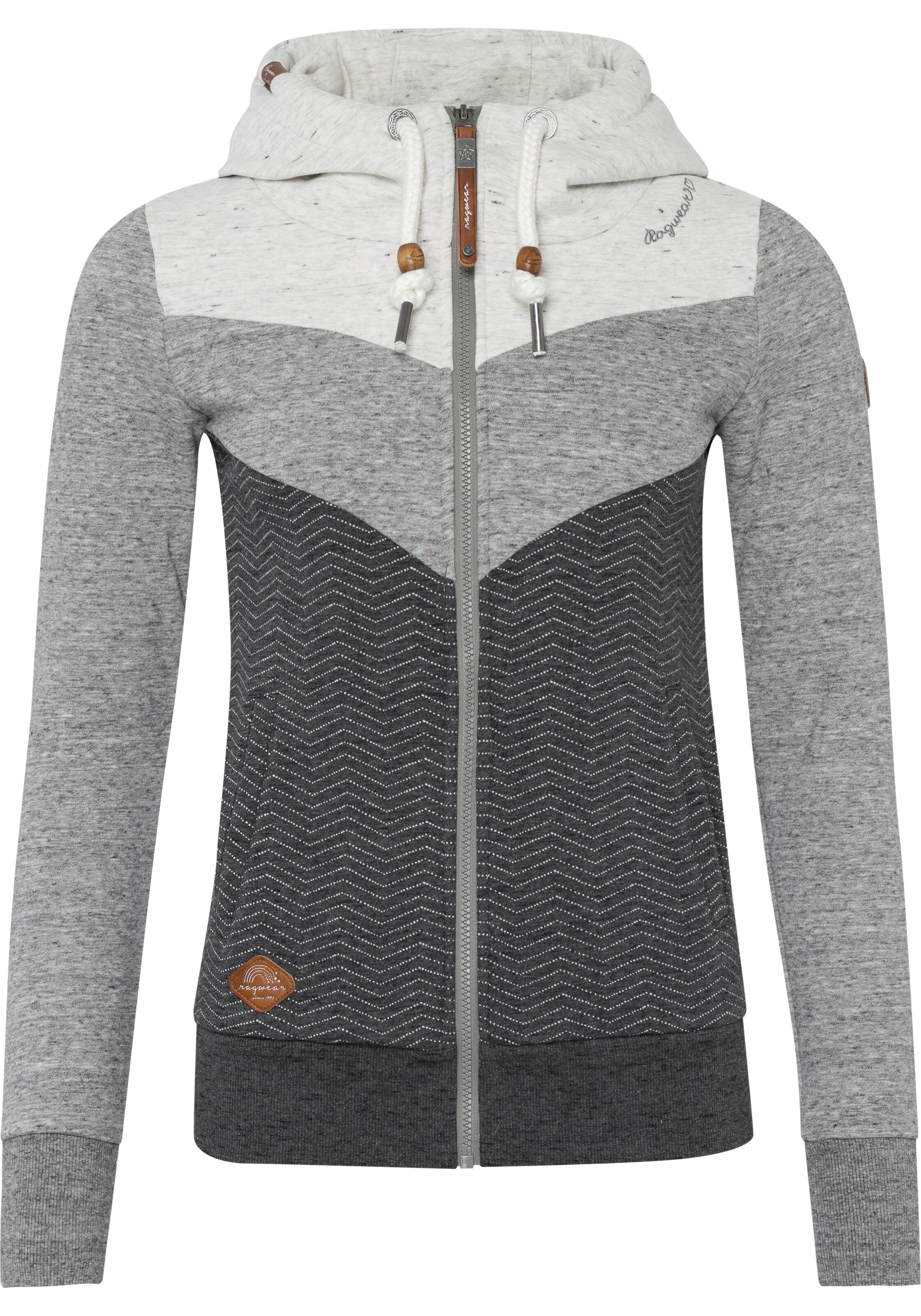 Ragwear Zip-Up Hoodie in Grey