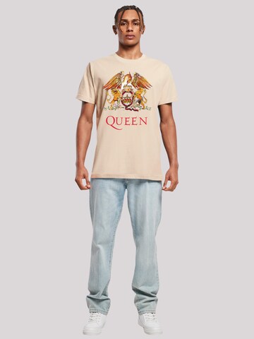 T-Shirt 'Queen Classic Crest' F4NT4STIC en beige