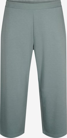 Wide Leg Pantalon de pyjama 'Malisa' Zizzi en vert : devant
