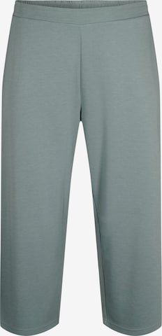 Zizzi Wide Leg Pyjamahose 'Malisa' in Grün: predná strana