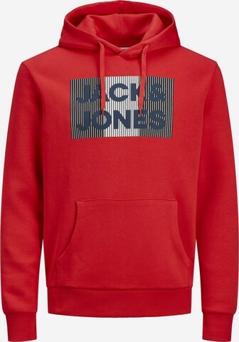 JACK & JONESSweater majica - crvena boja: prednji dio