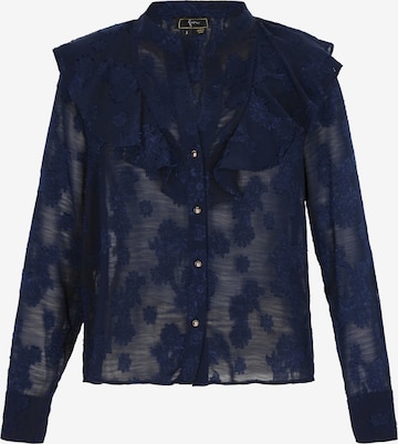 faina - Blusa en azul: frente