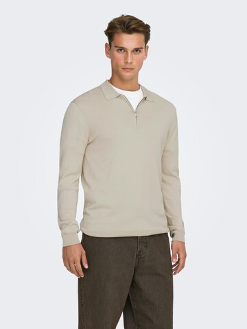 Only & Sons - Jersey 'Wyler' en gris