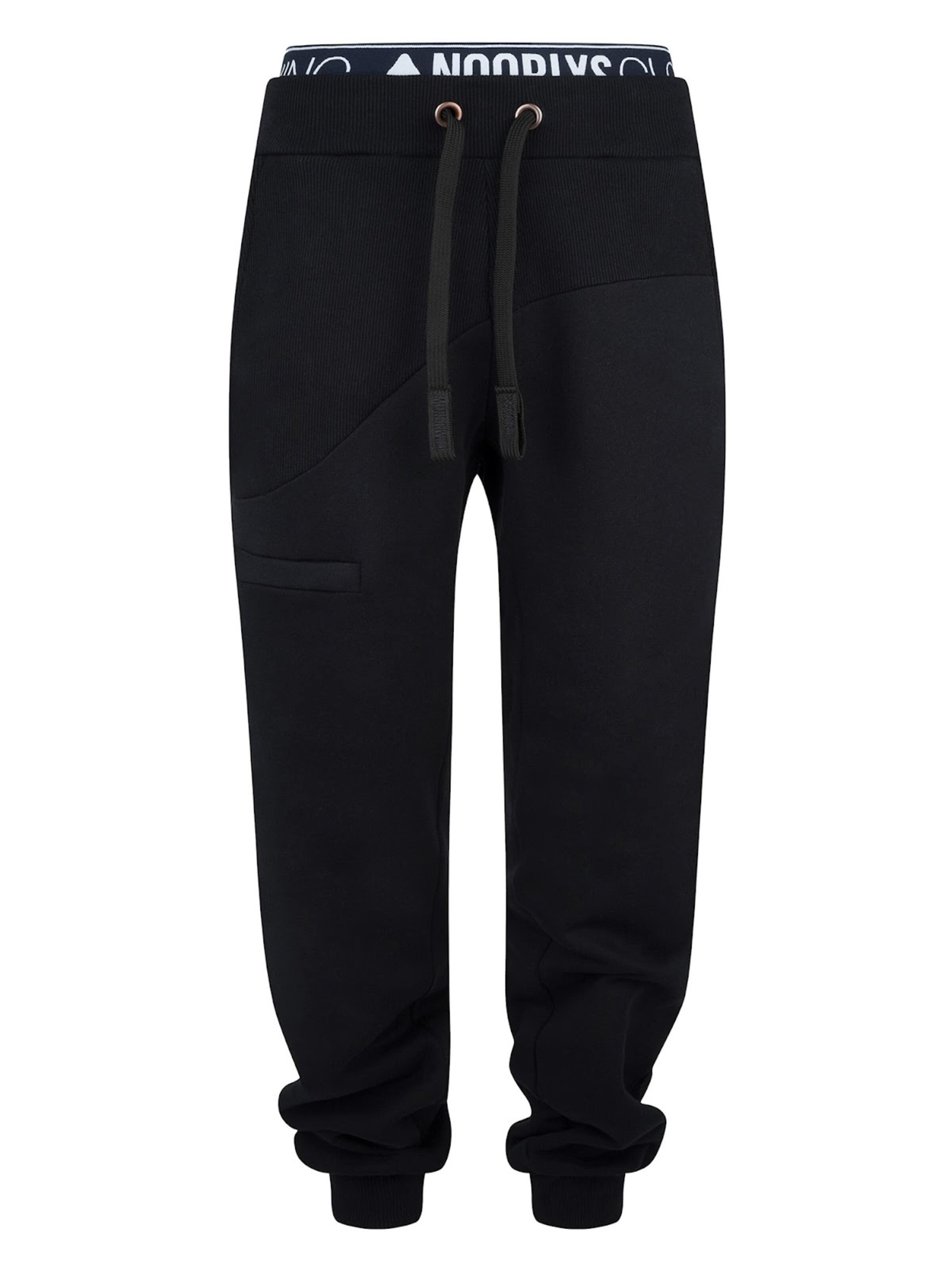 NOORLYS Regular Workout Pants 'STIEFBUCK' in Black: front