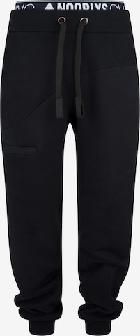 NOORLYS Regular Workout Pants 'STIEFBUCK' in Black: front