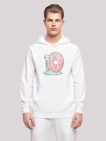 F4NT4STIC Sweatshirt 'Spongebob Schwammkopf Gary Donut Worry' in White: front