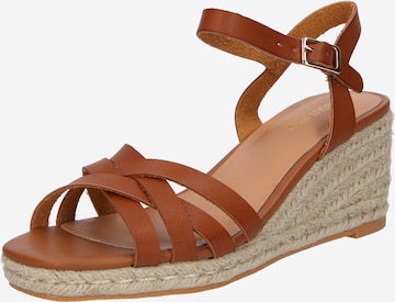 ABOUT YOU Strap sandal 'Mailin' in Brown: front