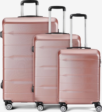Ensemble de bagages Benzi en rose : devant