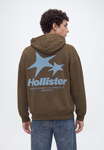 HOLLISTER Sweatshirt in Braun: Vorderseite