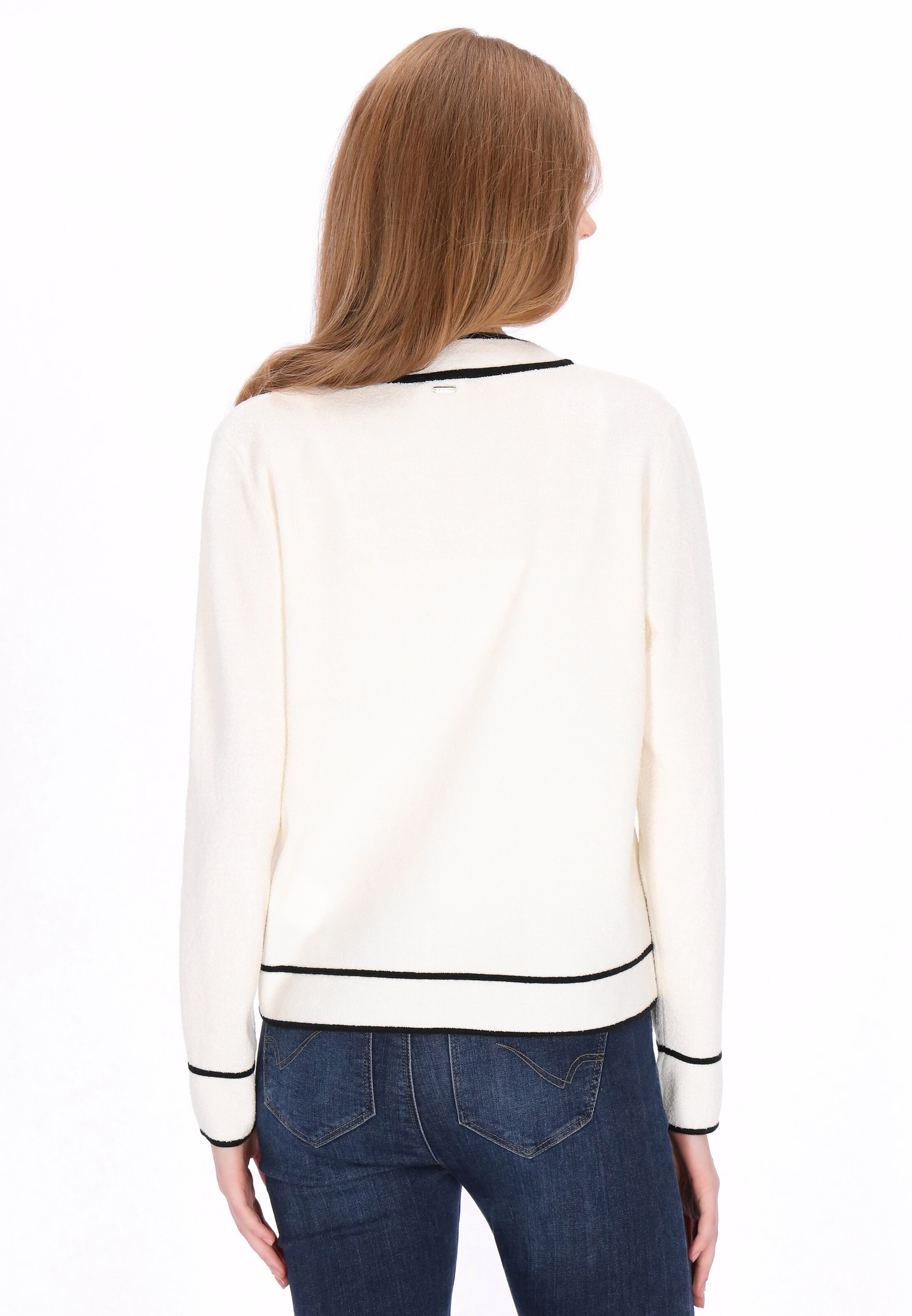 Cardigan DreiMaster Maritim en blanc