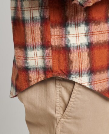 Superdry Regular fit Button Up Shirt 'Vintage Lumberjack' in Orange