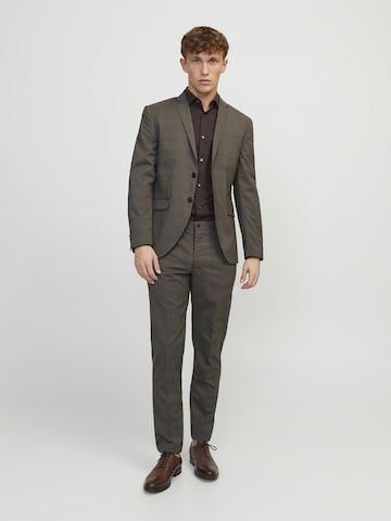 JACK & JONES Slim fit Suit Jacket 'FRANCO' in Brown