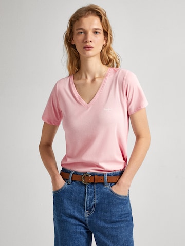 Pepe Jeans - Camiseta 'LORETTE' en rosa: frente