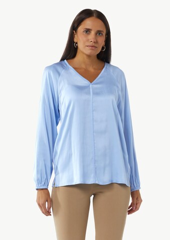 Chemisier comma casual identity en bleu : devant