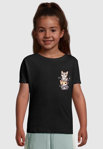 Merchcode T-Shirt 'Hi Cats' in Schwarz: Vorderseite
