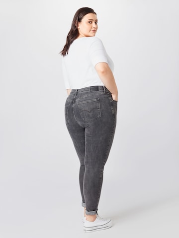 Levi's® Plus Skinny Džínsy '721 PL Hi Rise Skinny' - Sivá