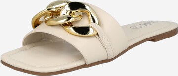 rubi Mules in Beige: front