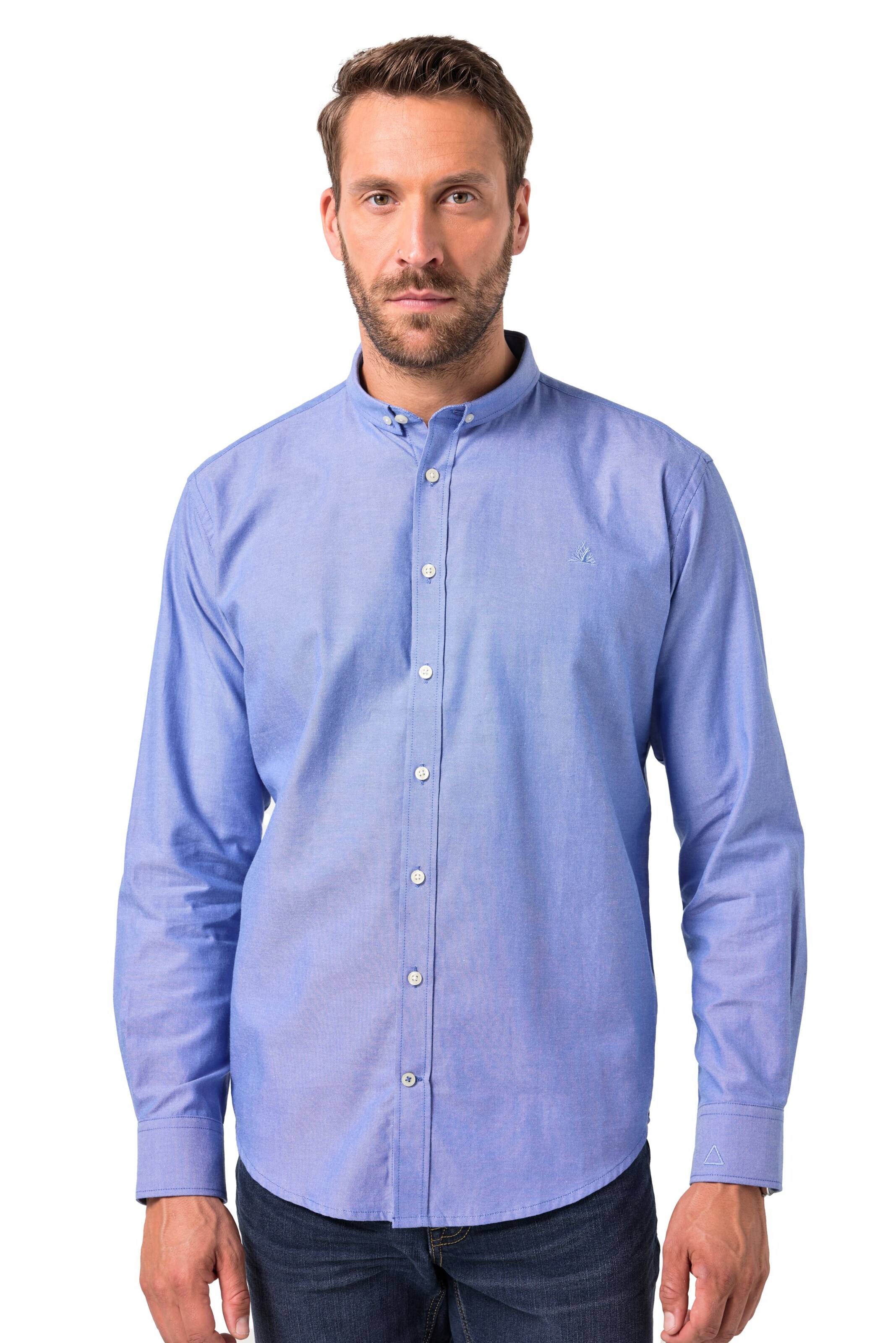 JP1880 Regular Fit Hemd in Blau: Vorderseite