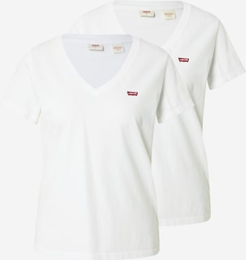 T-shirt '2Pack Vneck Tee' LEVI'S ® en blanc : devant