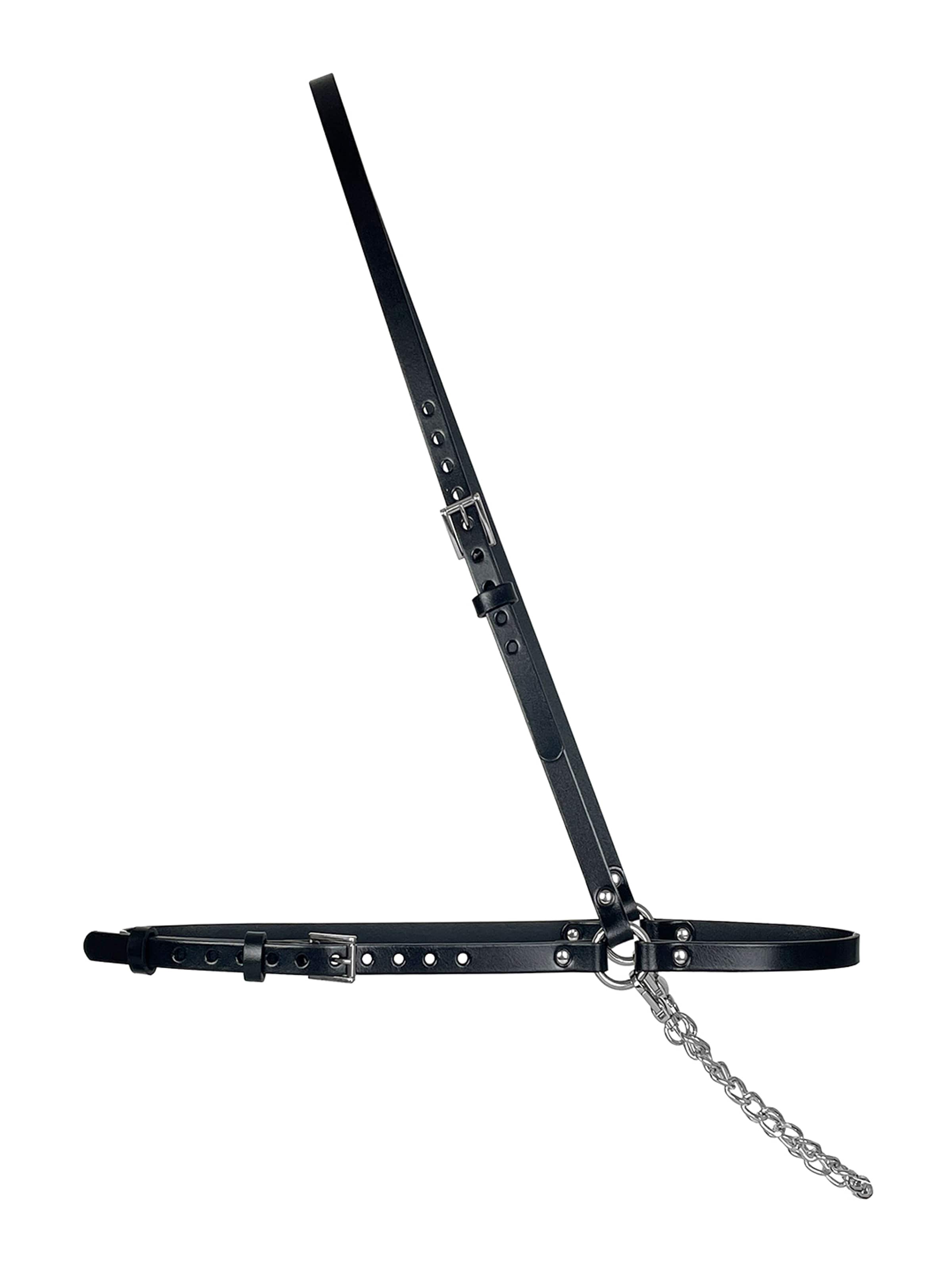 Haute Cuir Gürtel 'Thin Chain Harness'‌‌‌‌‌‌‌‌‌ in schwarz, Produktansicht