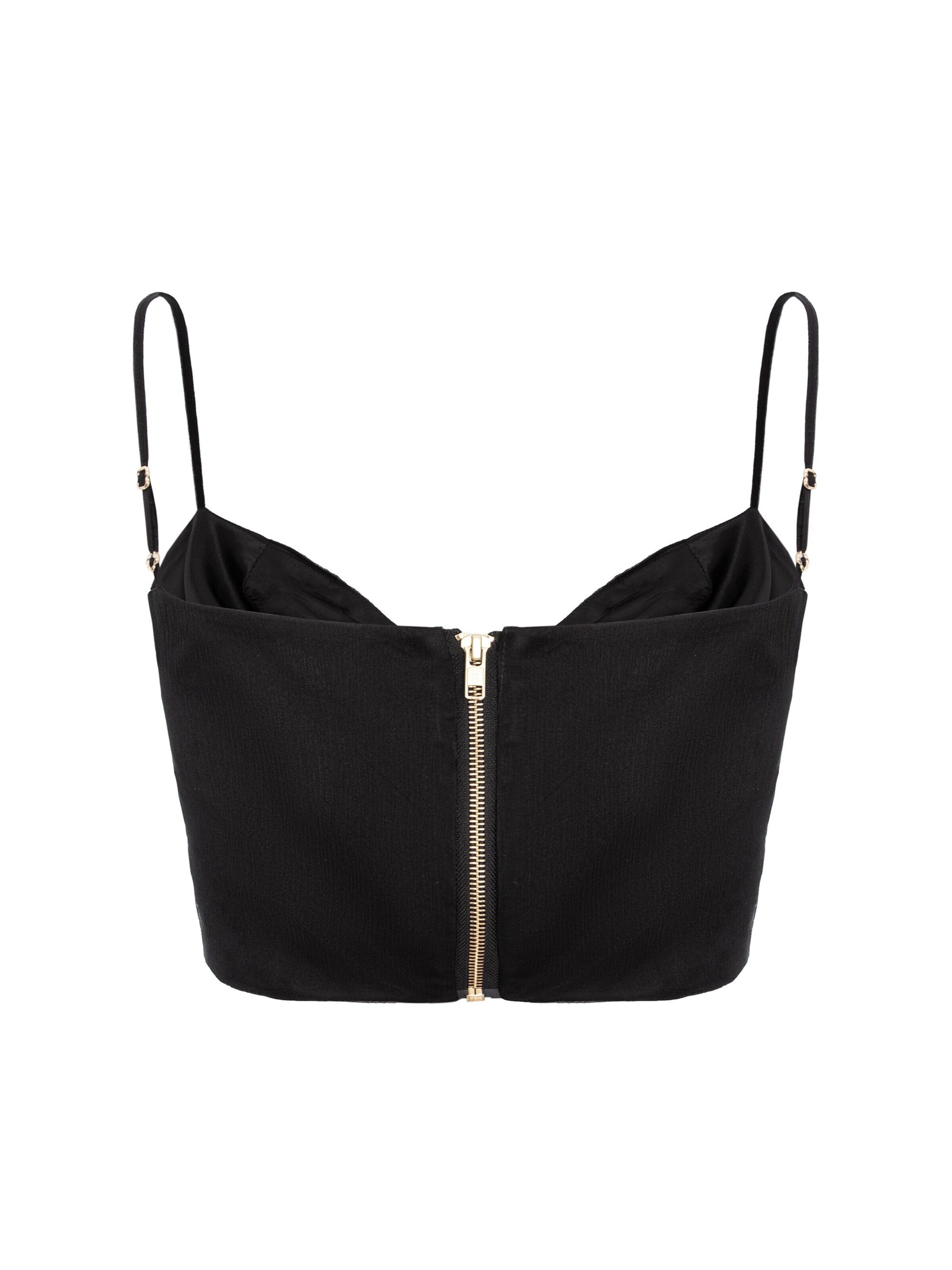 Camicia da donna 'Silk Corset Top With Straps' di AVENUE N°29 in nero