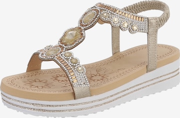 Ital-Design Sandale in Gold: Vorderseite