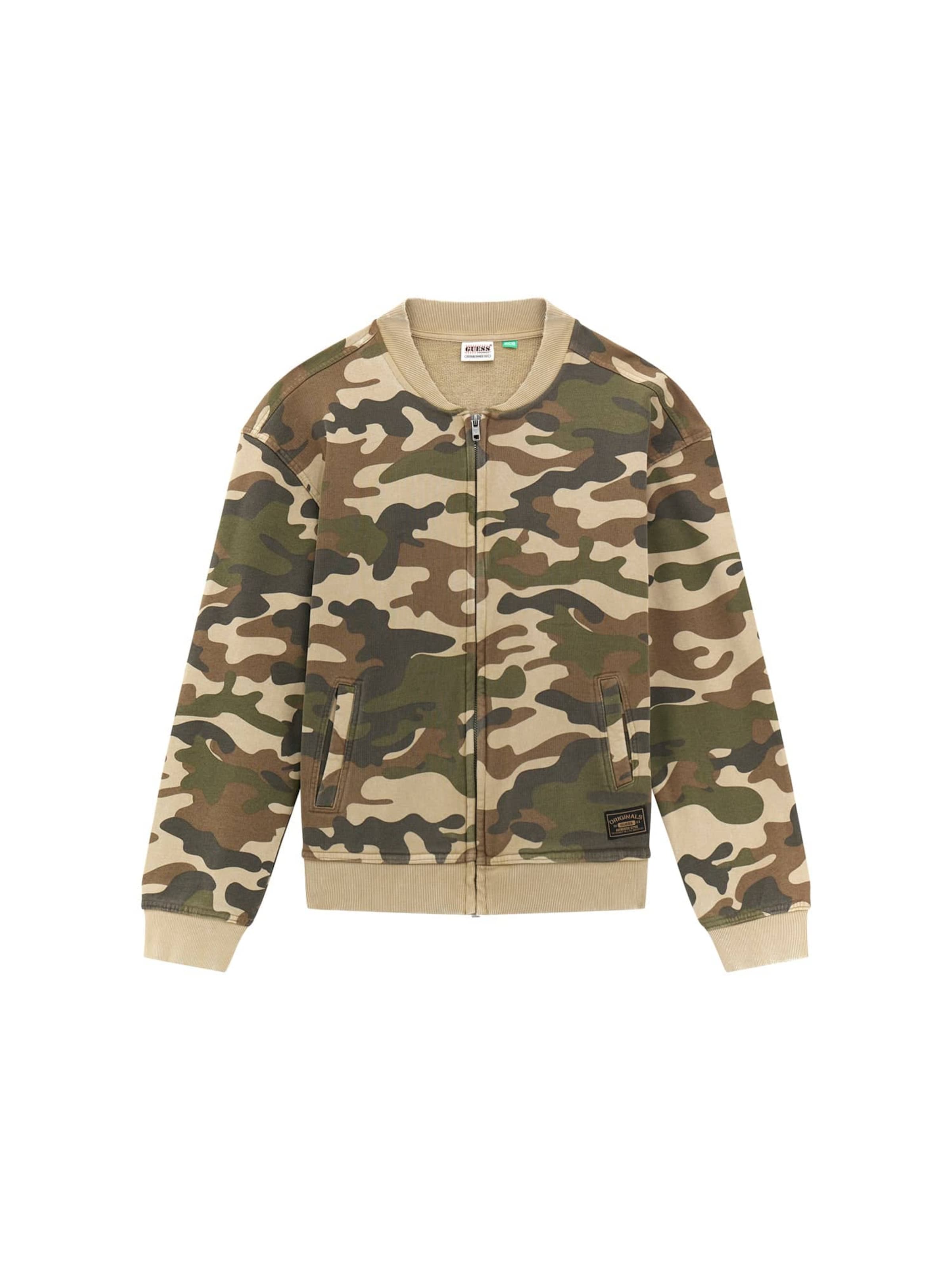 GUESS Sweatjacke in Mischfarben: Vorderseite