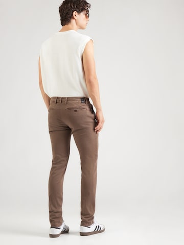 REPLAY Slimfit Παντελόνι 'Zeumar' σε καφέ