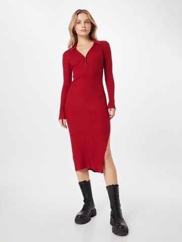 Abercrombie & Fitch Πλεκτό φόρεμα σε κόκκινο: μπροστά
